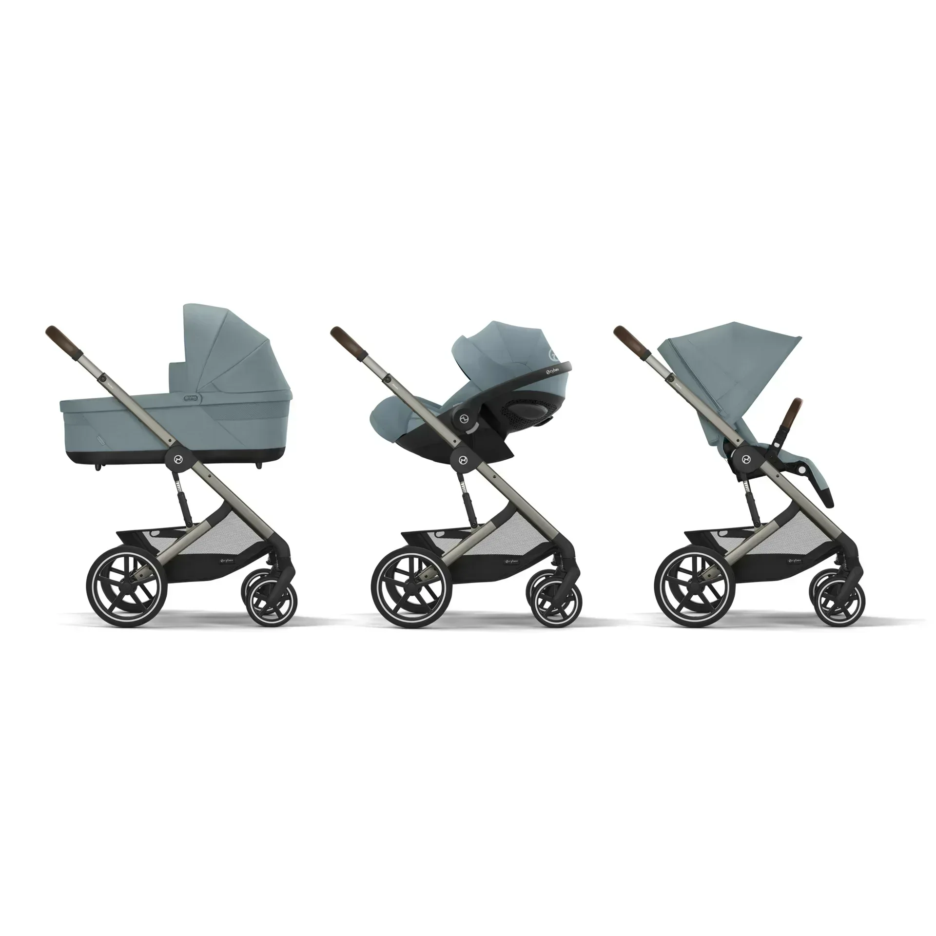 Cybex® Stroller Balios S Lux (0-22 kg) Stormy Blue (Taupe Frame) - Image 2