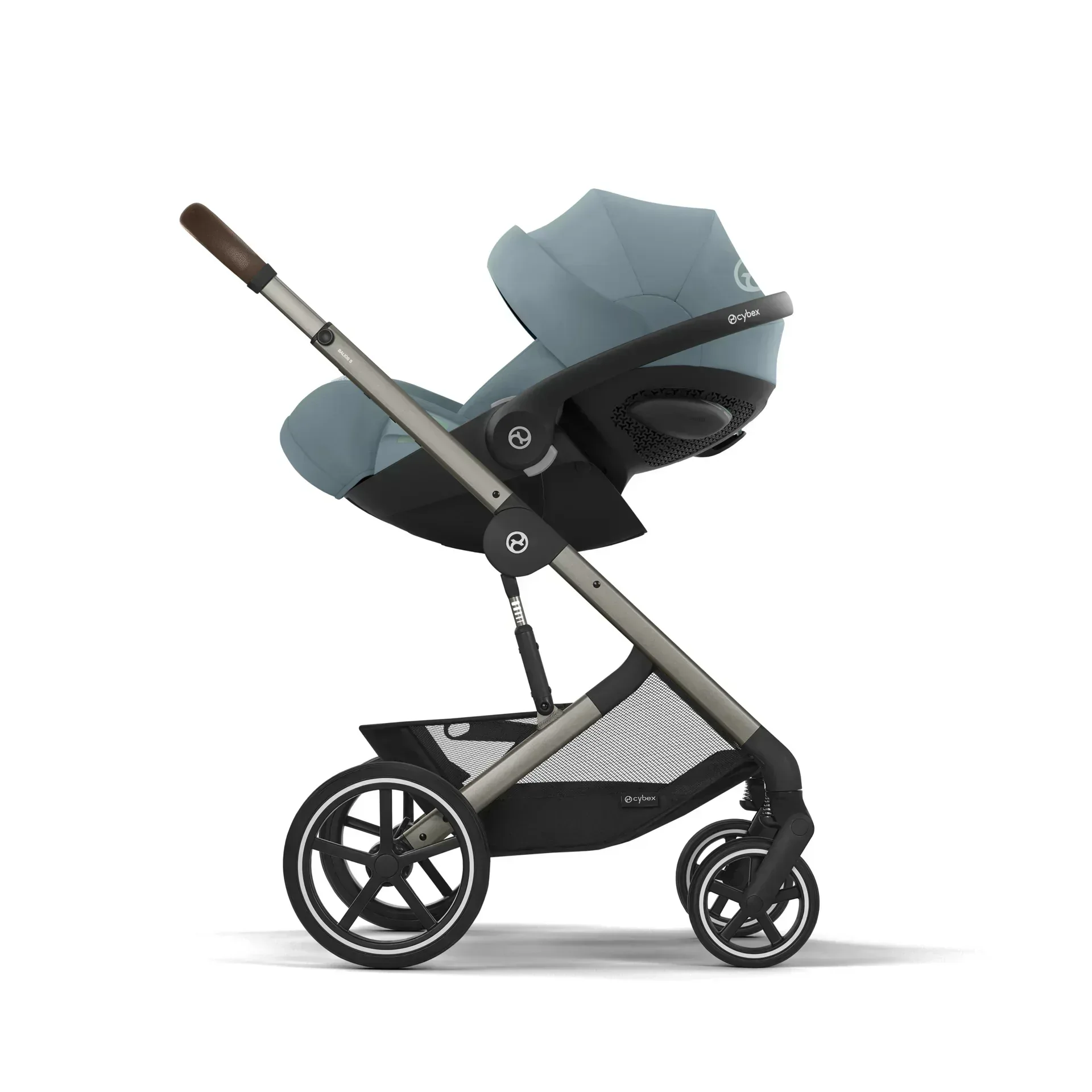 Cybex® Stroller Balios S Lux (0-22 kg) Stormy Blue (Taupe Frame) - Image 4