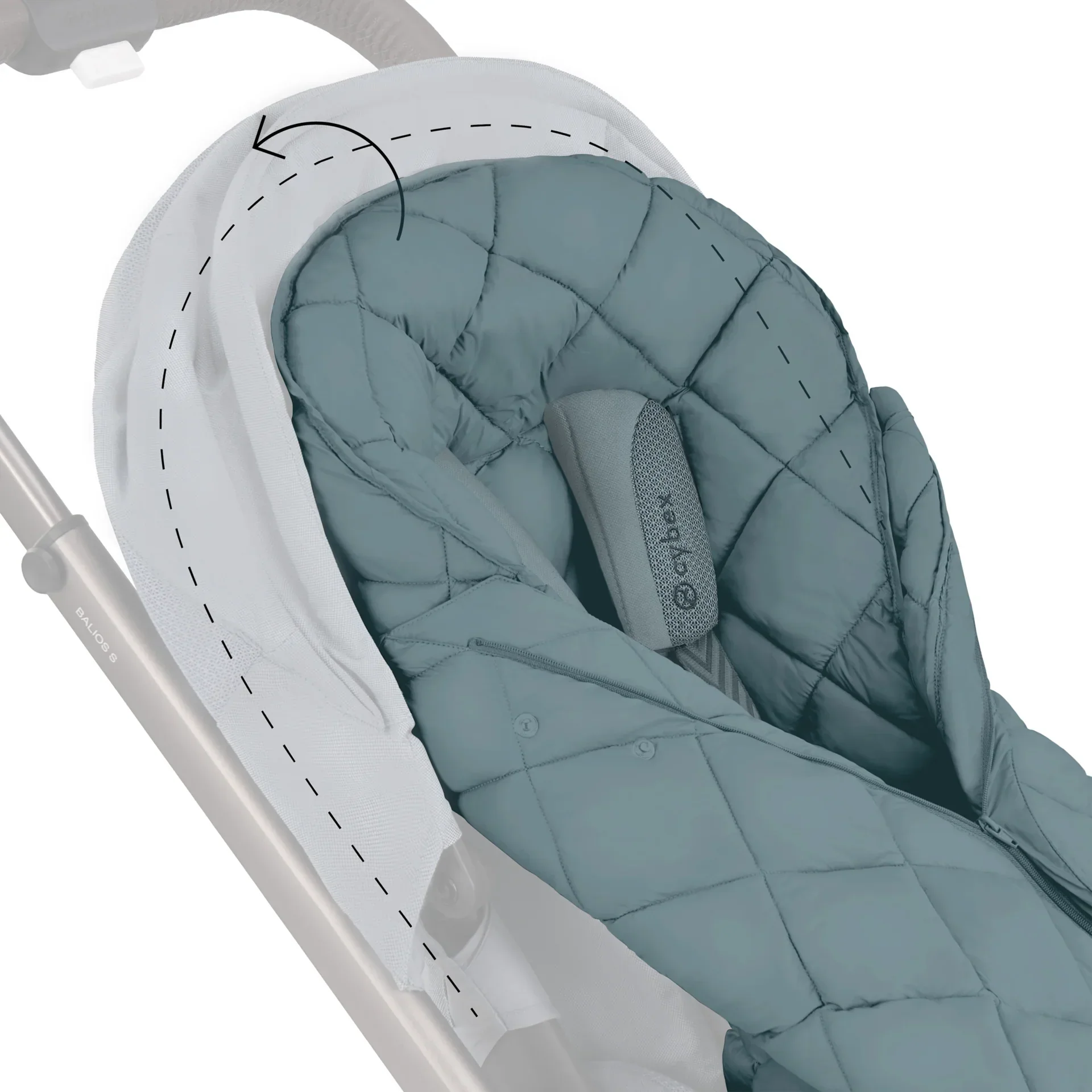 Cybex® Stroller Balios S Lux (0-22 kg) Stormy Blue (Taupe Frame) - Image 27