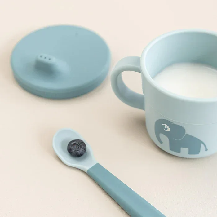 Done by Deer® 3-in-1 spout/snack cup Foodie Elphee Blue 215ml - Image 6