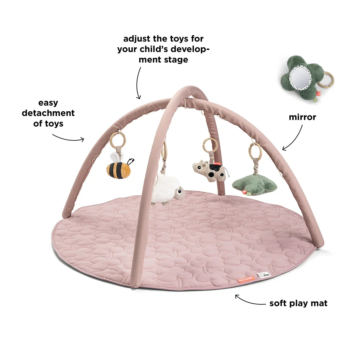 Done by Deer® Activity play mat Tiny Farm Powder - Image 4