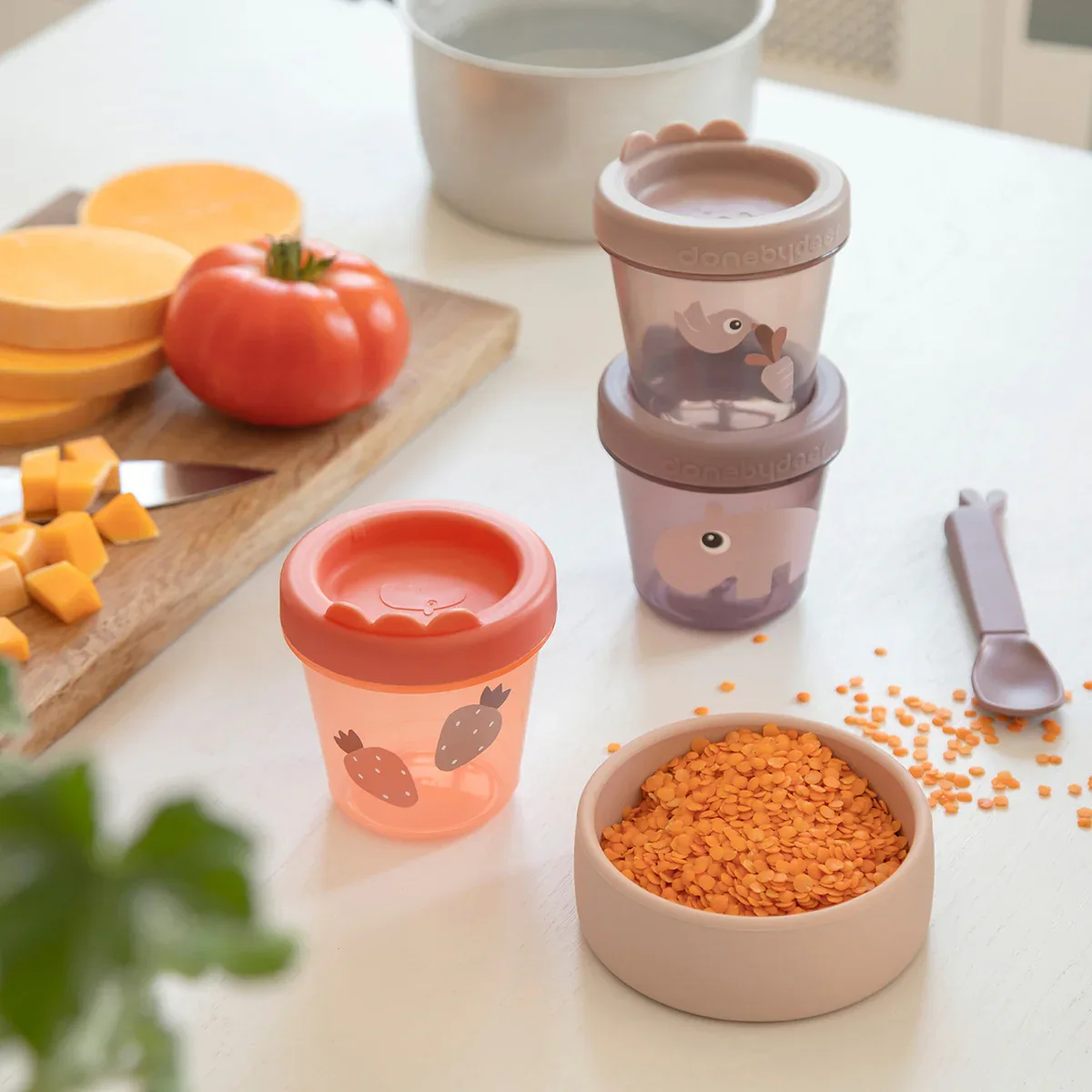Done by Deer® Baby food container 3-pack Ozzo Powder - Image 2