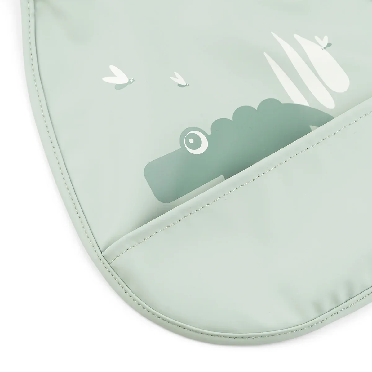 Done by Deer® Bib 2-pack Tiny pocket Croco Green - Image 7