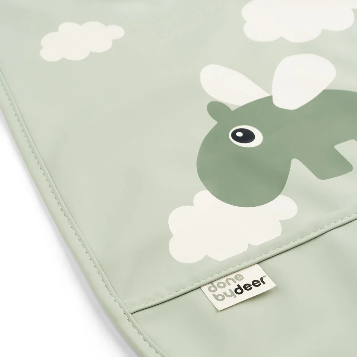 Done by Deer® Bib Happy Clouds Green - Image 3