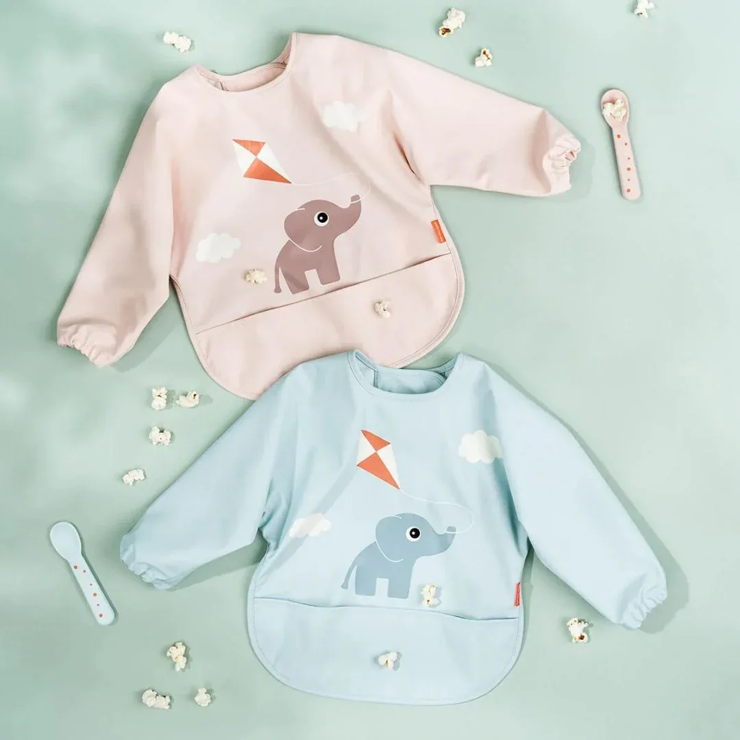 Done by Deer® Bib with sleeves Playground Blue - Image 4