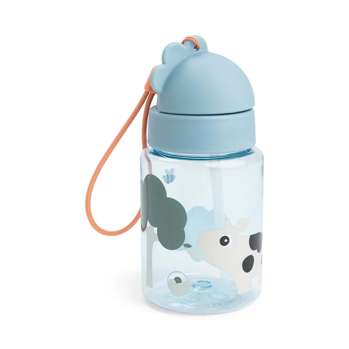 Done by Deer® Bottle with straw Tiny farm Blue 280 ml - Image 3