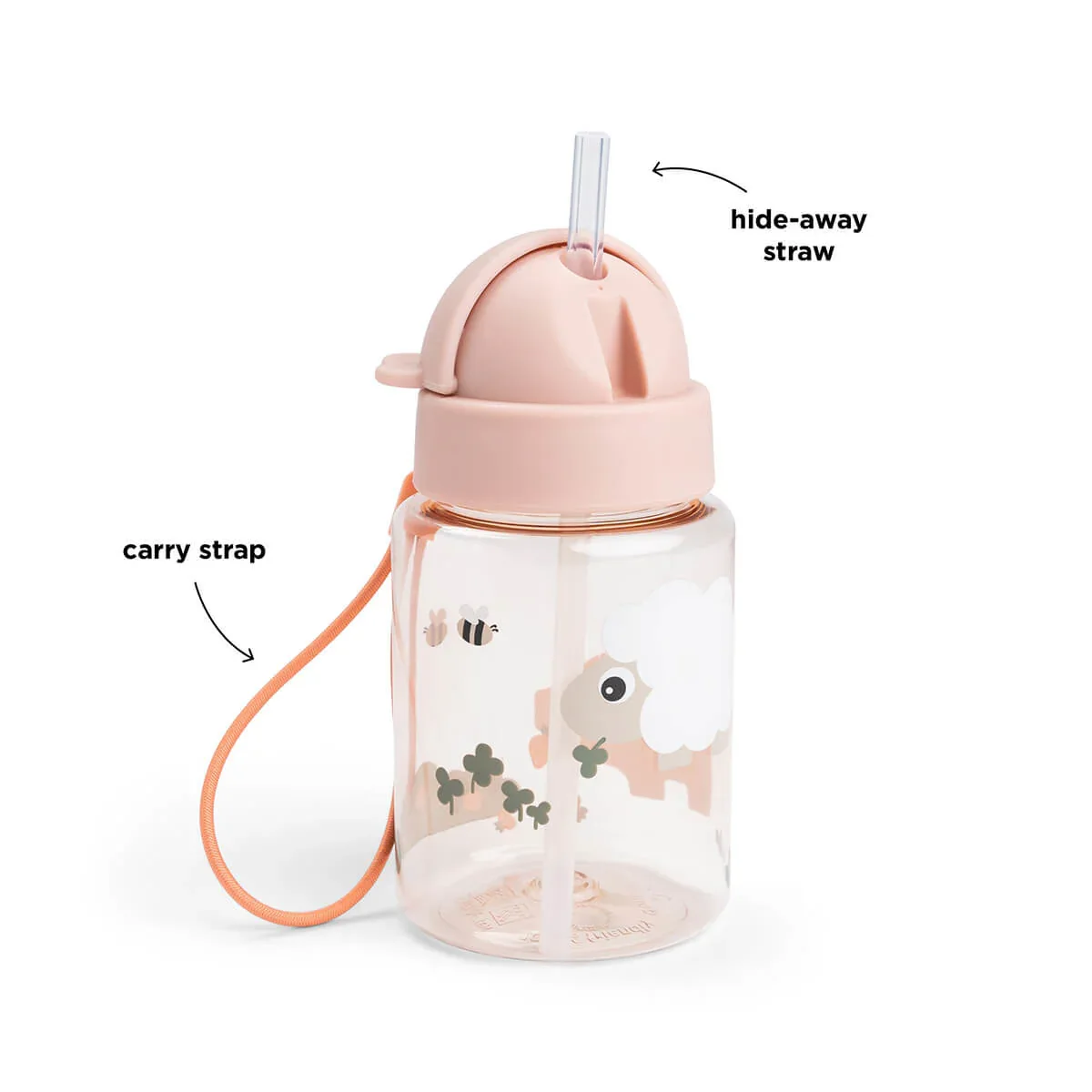 Done by Deer® Bottle with straw Tiny farm Powder 280 ml - Image 3
