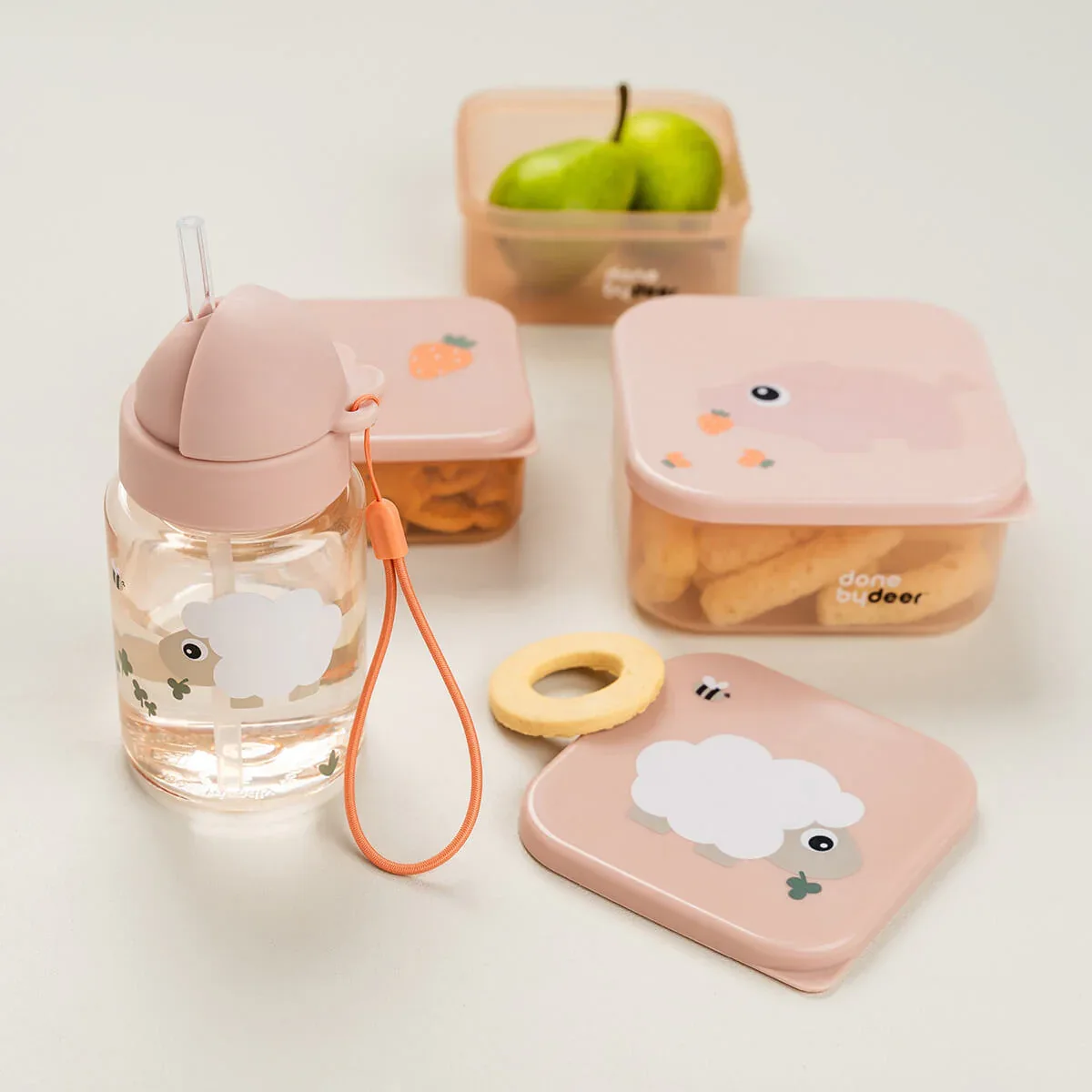 Done by Deer® Bottle with straw Tiny farm Powder 280 ml - Image 4