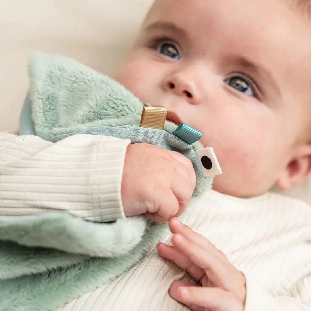 Done by Deer® Comfort Blanket with Pacifier Clip Elphee Blue - Image 5