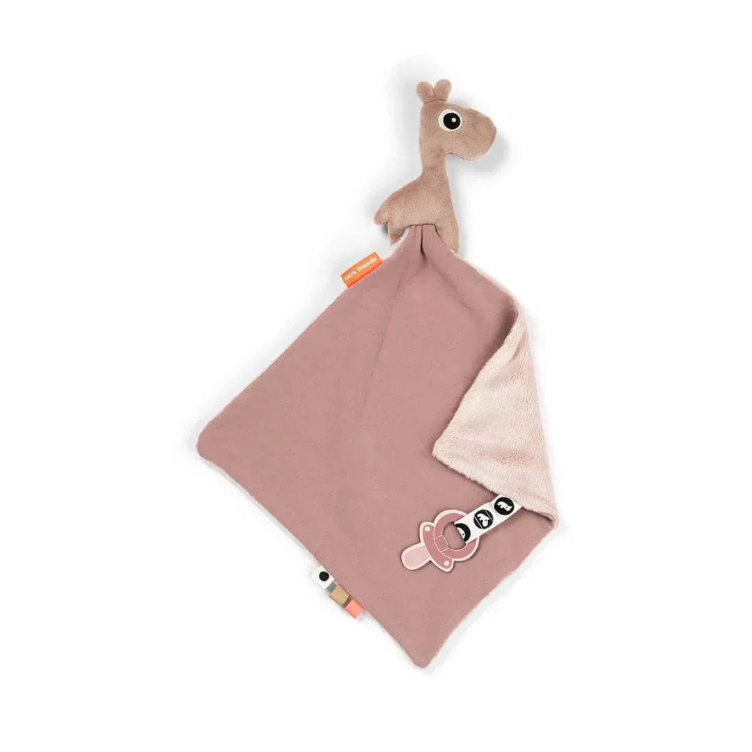 Done by Deer® Comfort Blanket with Pacifier Clip Raffi Powder - Image 2