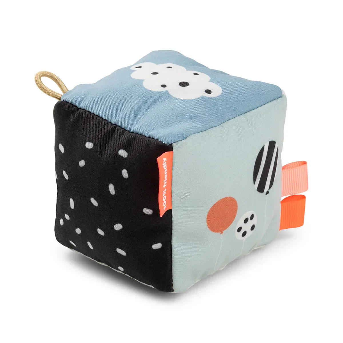 Done by Deer® Contrast baby cube Happy Clouds Colour Mix - Image 2