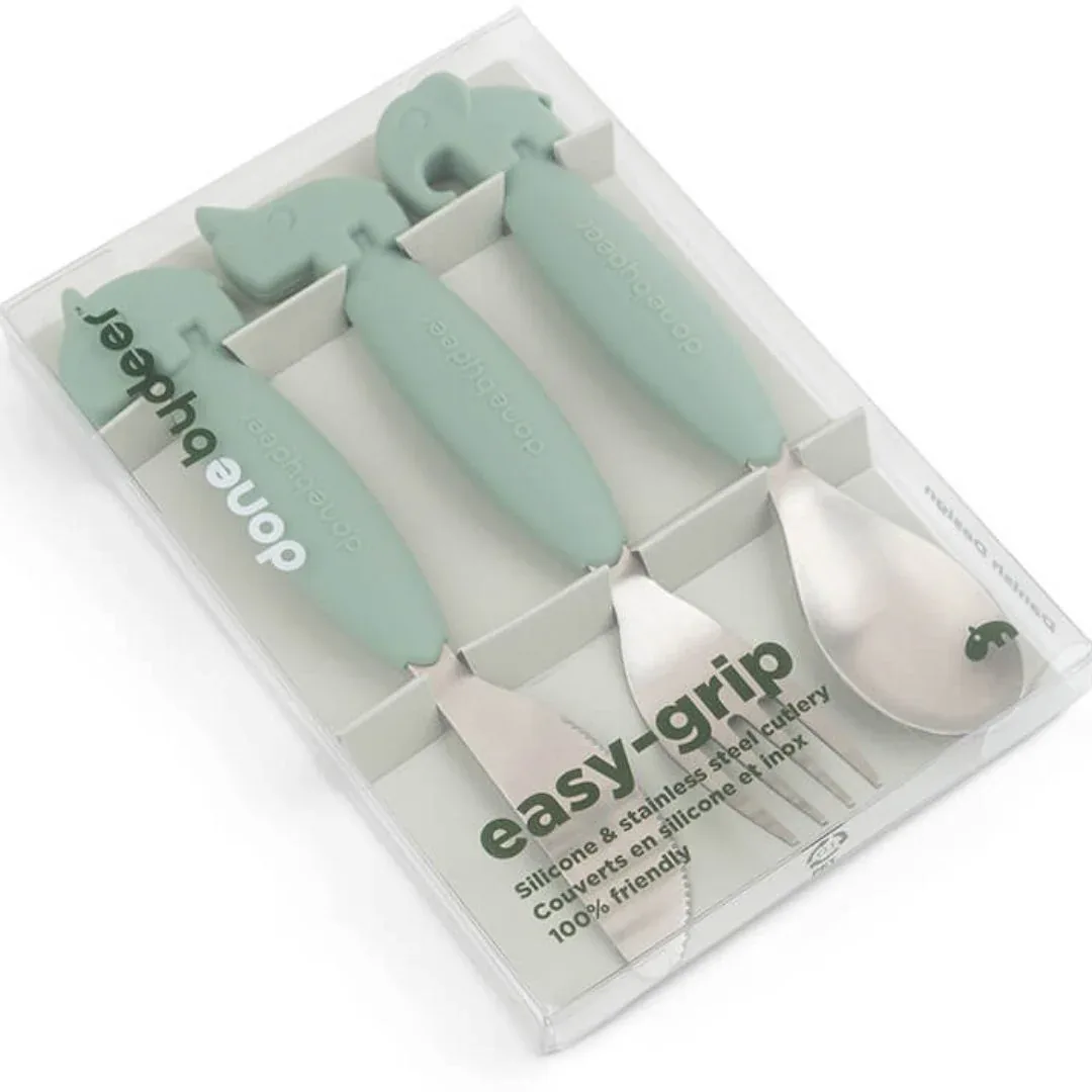 Done by Deer® Cutlery set Deer friends Green - Image 2