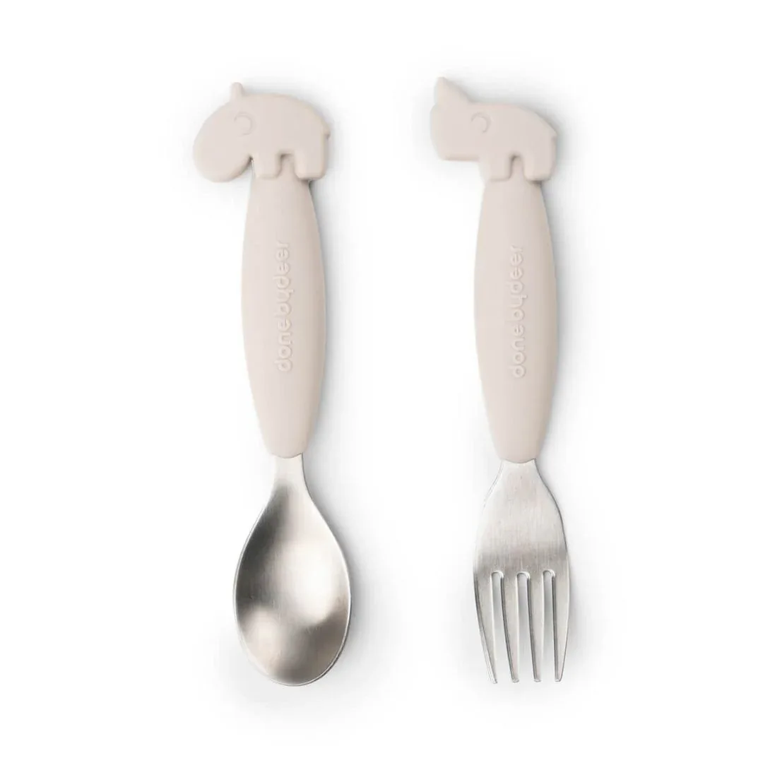 Done by Deer® Cutlery set Deer Friends Sand