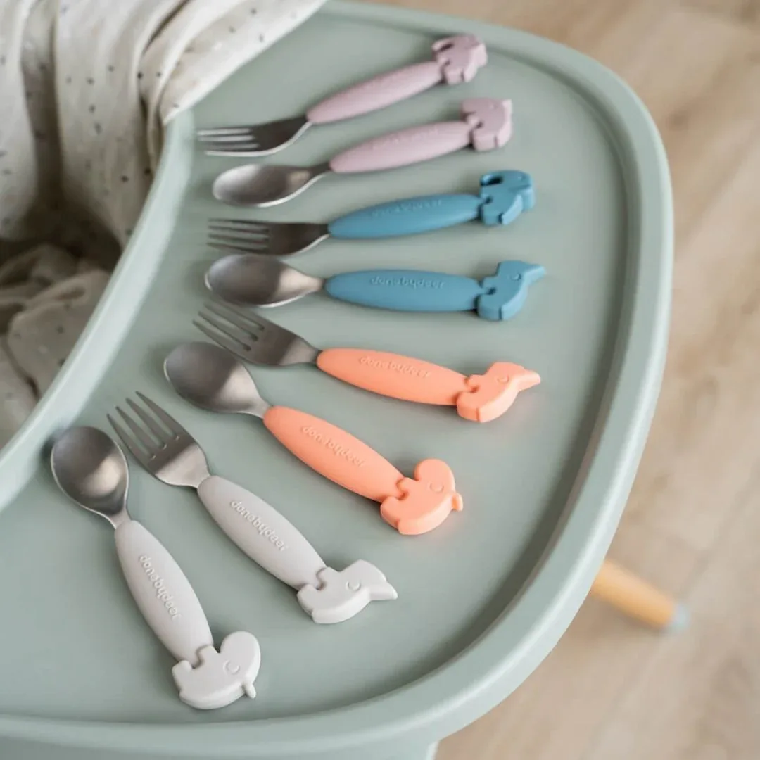 Done by Deer® Cutlery set Deer Friends Sand - Image 4