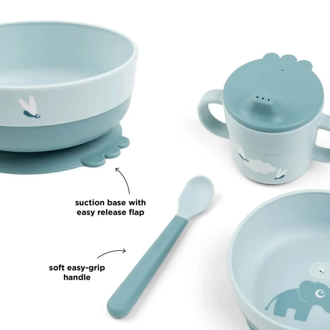 Done by Deer® First Feeding Set Foodie Elphee Blue - Image 3