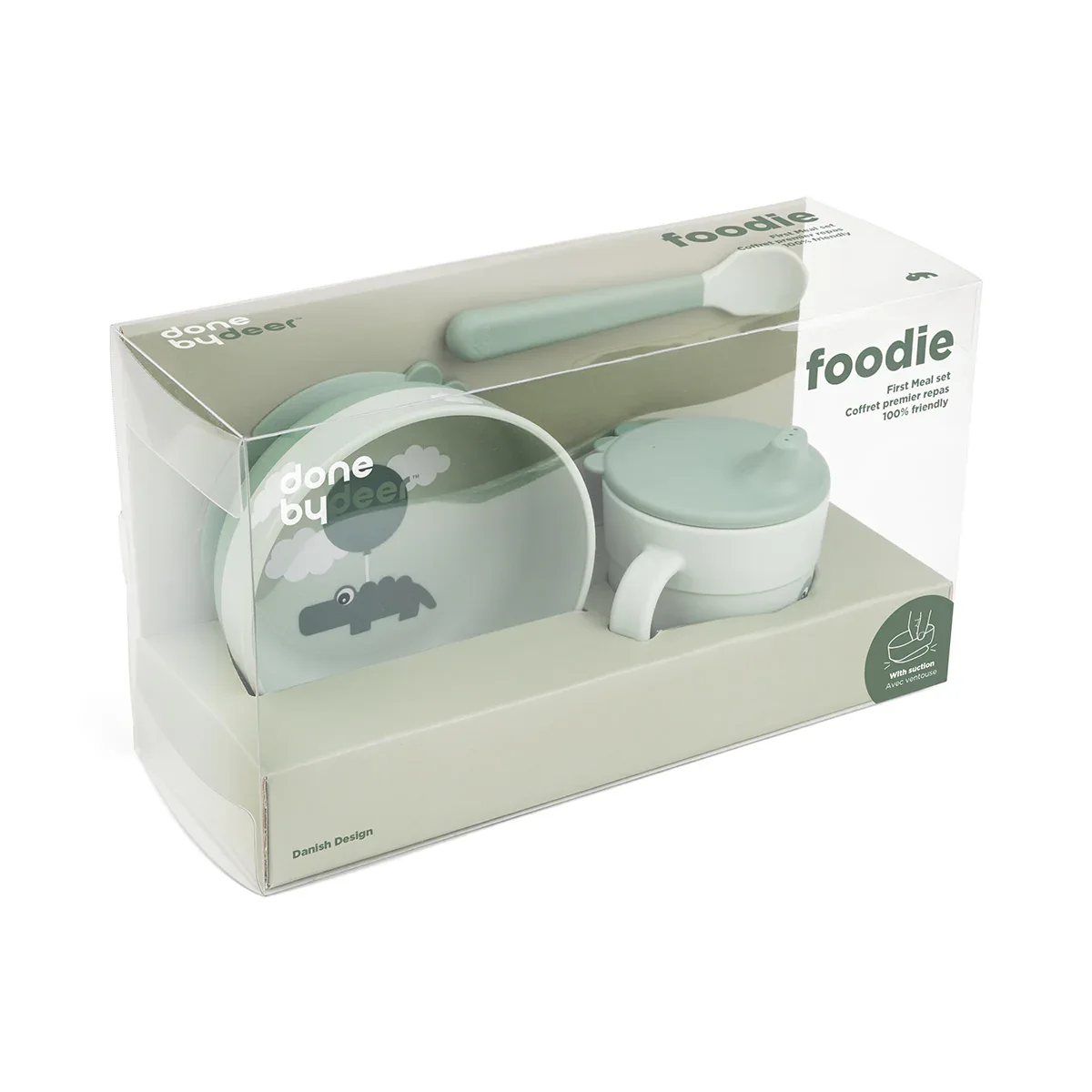 Done by Deer® First Feeding Set Foodie Happy Clouds Green - Image 2