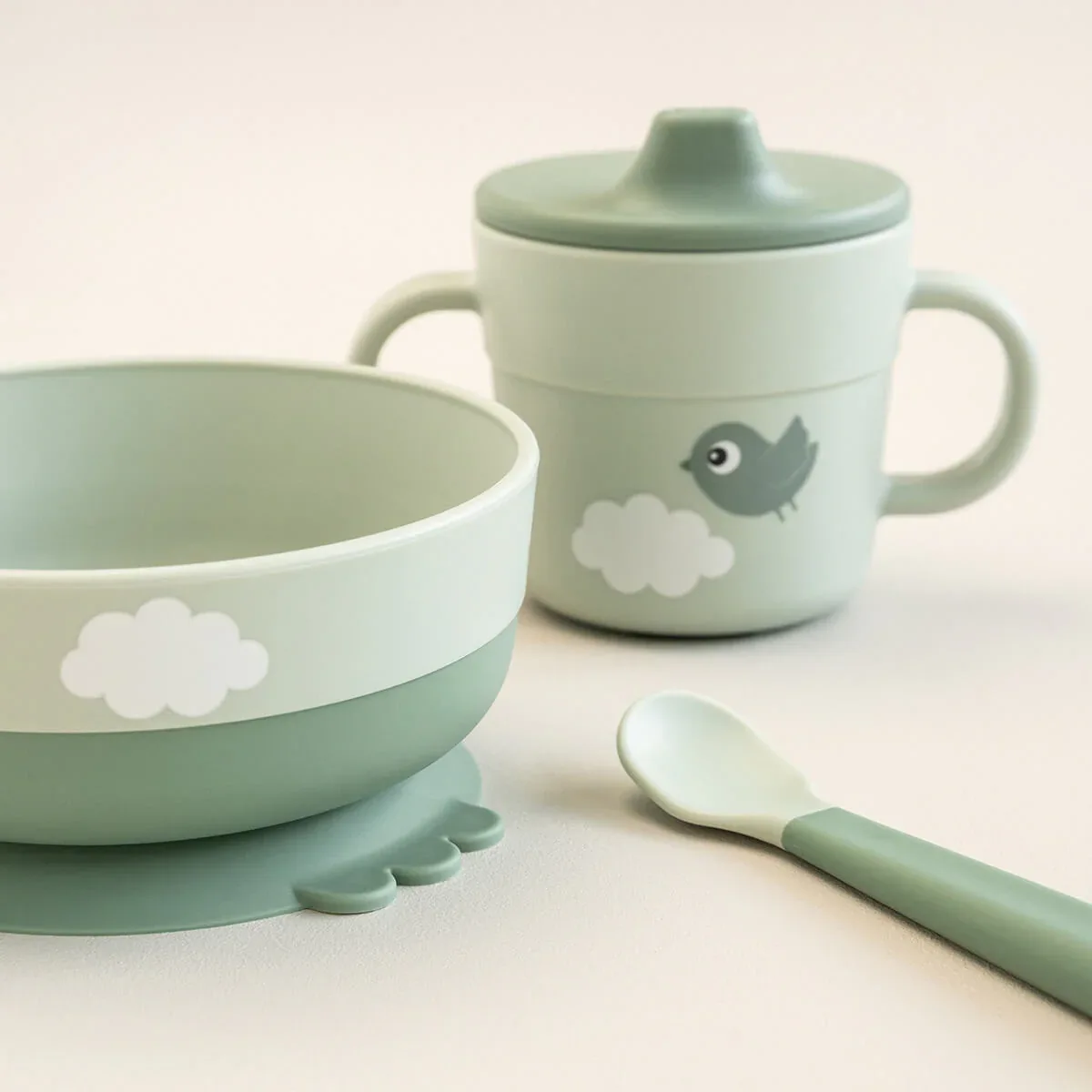 Done by Deer® First Feeding Set Foodie Happy Clouds Green - Image 3