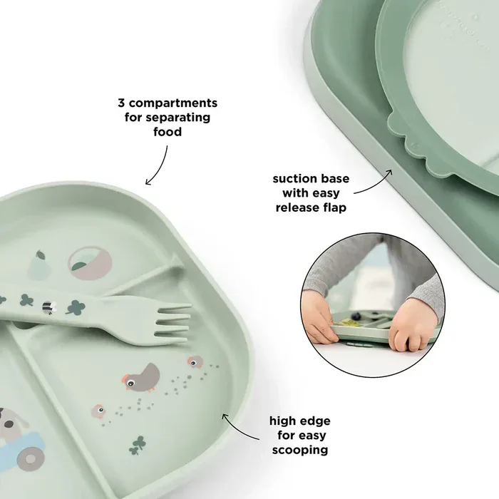 Done by Deer® First Feeding Set Foodie Tiny farm Green - Image 3