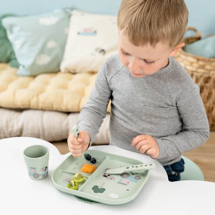 Done by Deer® First Feeding Set Foodie Tiny farm Green - Image 4