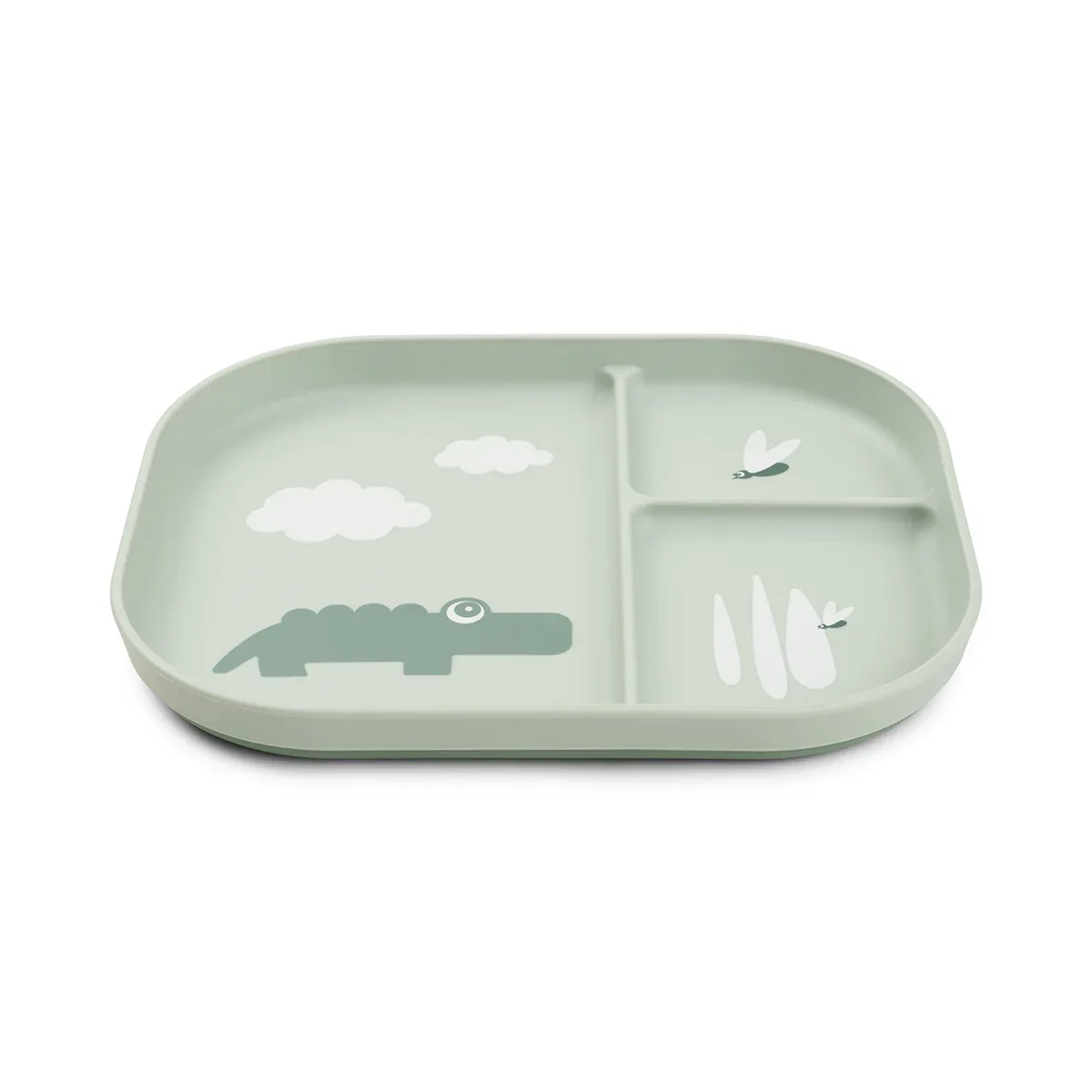 Done by Deer® Foodie compartment plate Croco Green - Image 2