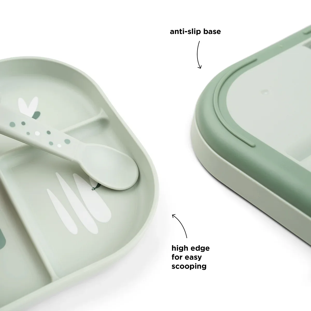 Done by Deer® Foodie compartment plate Croco Green - Image 3