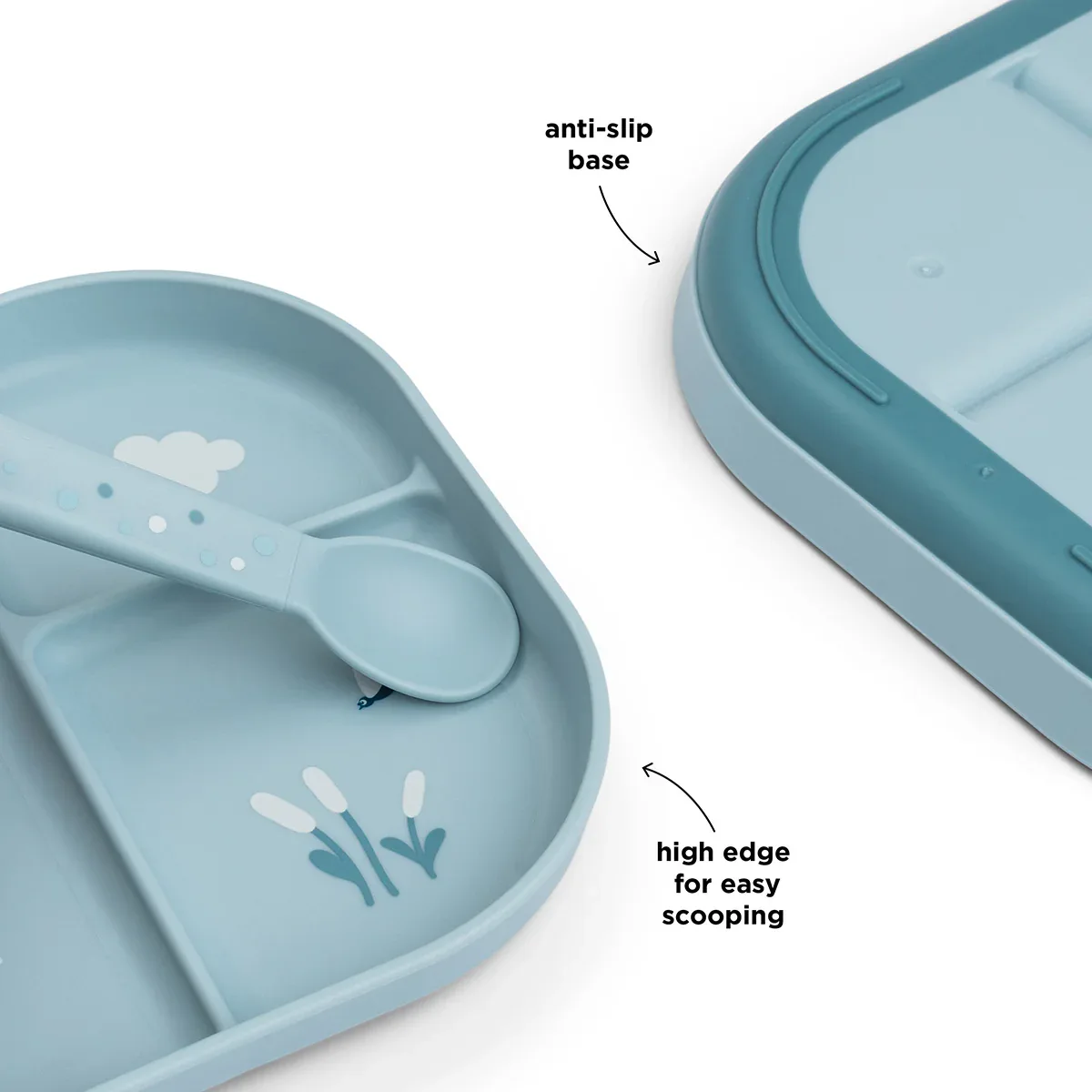 Done by Deer® Foodie compartment plate Elphee Blue - Image 3