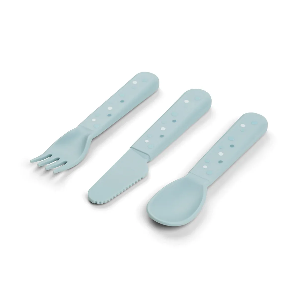 Done by Deer® Foodie cutlery set Happy Dots Blue - Image 3