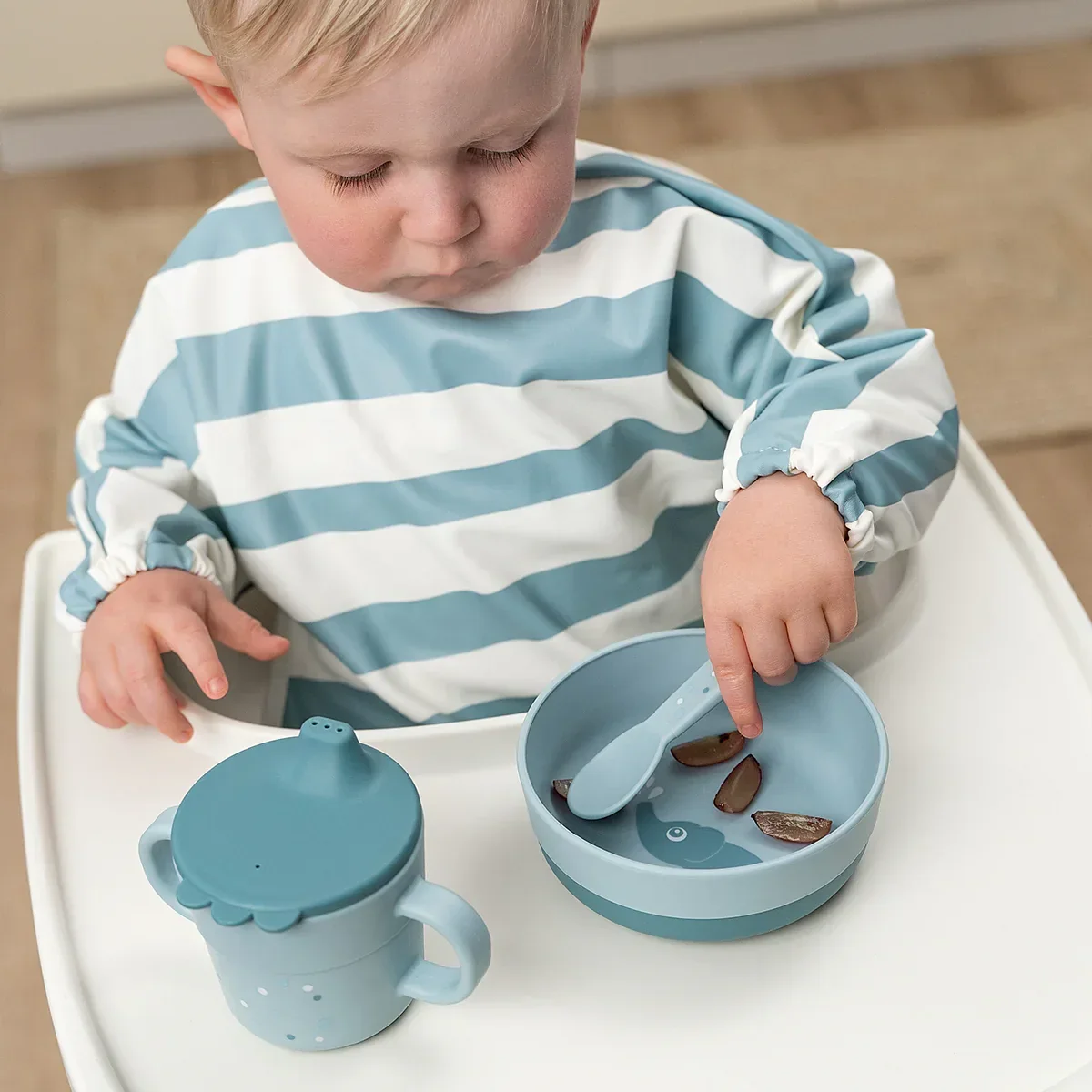 Done by Deer® Foodie cutlery set Happy Dots Blue - Image 4