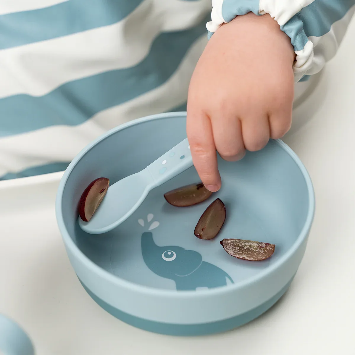 Done by Deer® Foodie cutlery set Happy Dots Blue - Image 5