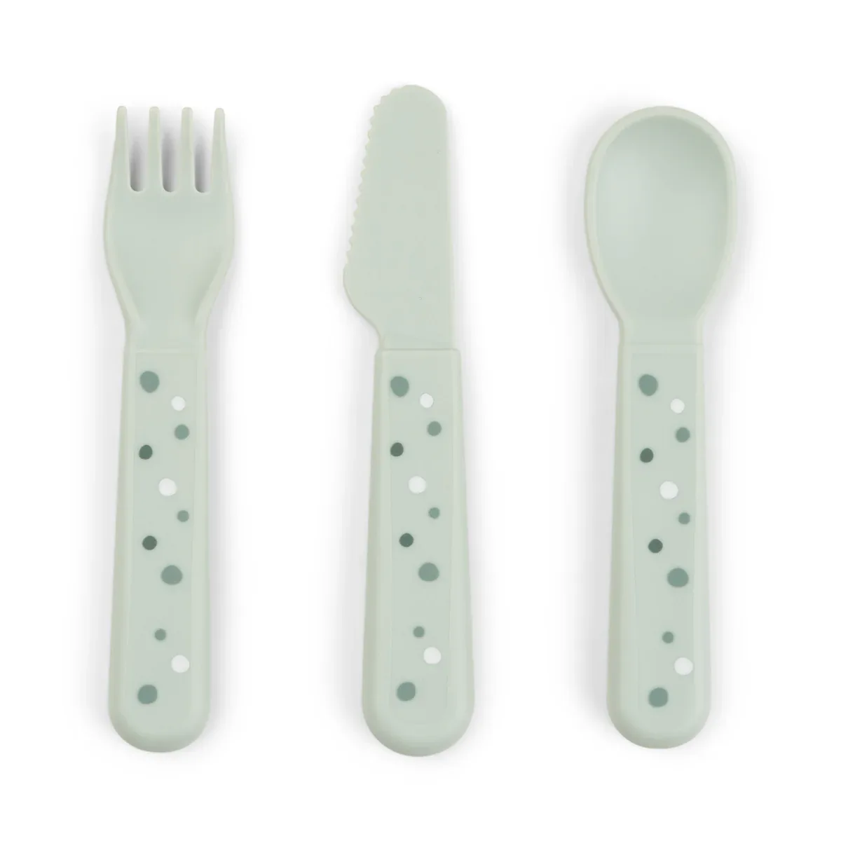 Done by Deer® Foodie cutlery set Happy Dots Green