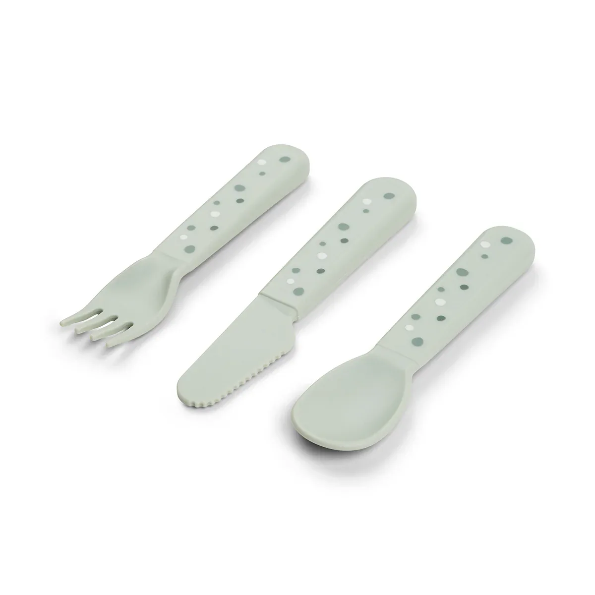 Done by Deer® Foodie cutlery set Happy Dots Green - Image 3