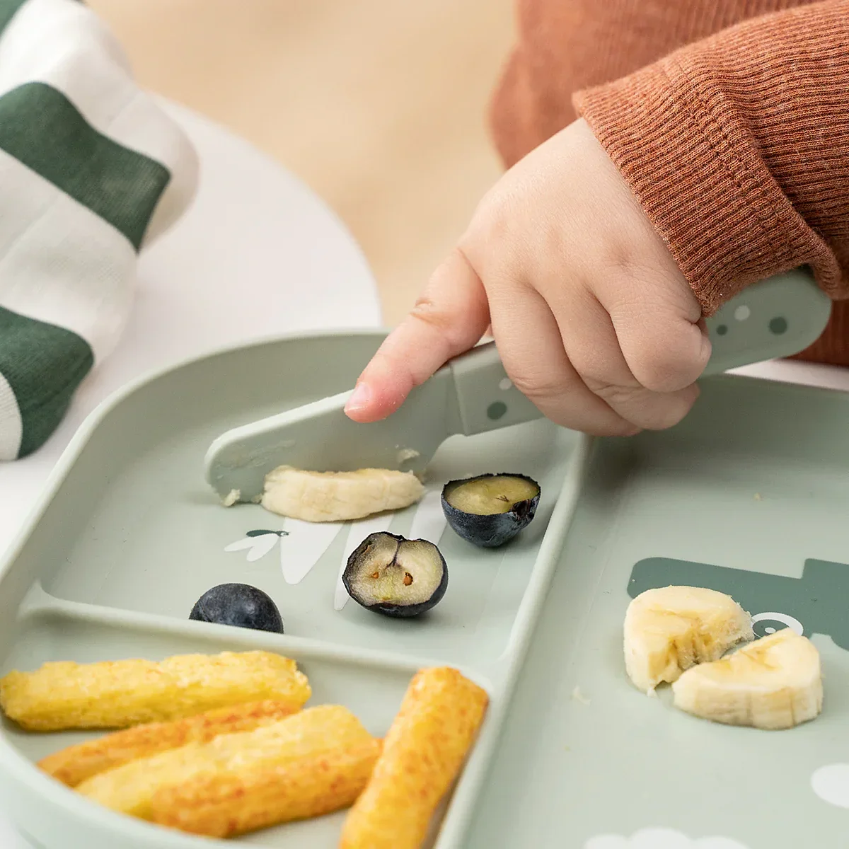 Done by Deer® Foodie cutlery set Happy Dots Green - Image 6