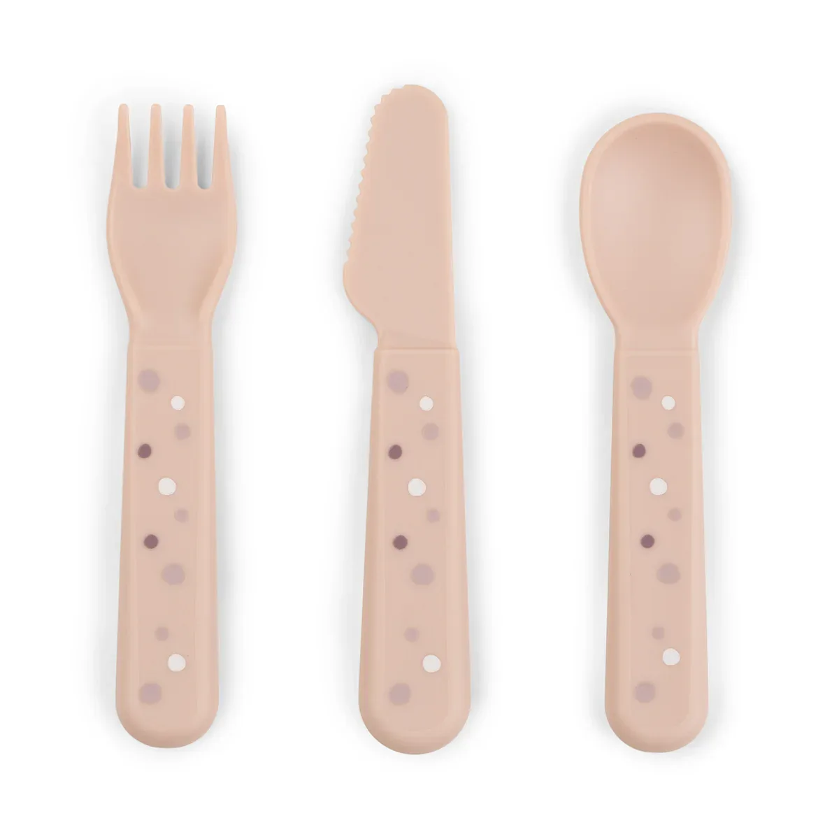 Done by Deer® Foodie cutlery set Happy Dots Powder