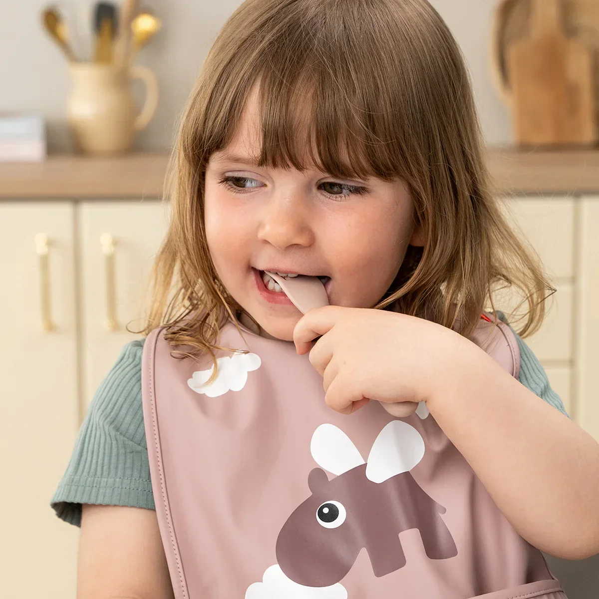 Done by Deer® Foodie cutlery set Happy Dots Powder - Image 6