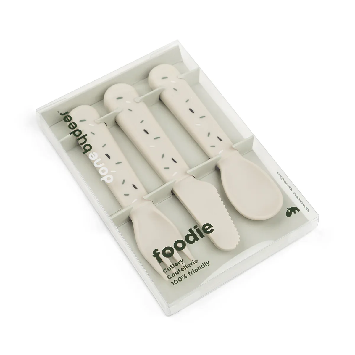 Done by Deer® Foodie cutlery set Happy Dots Sand - Image 2