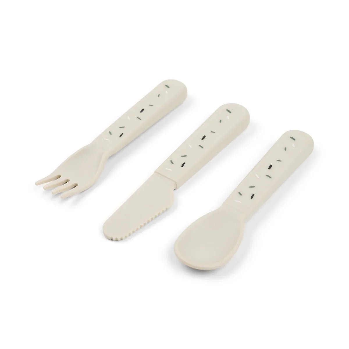 Done by Deer® Foodie cutlery set Happy Dots Sand - Image 3