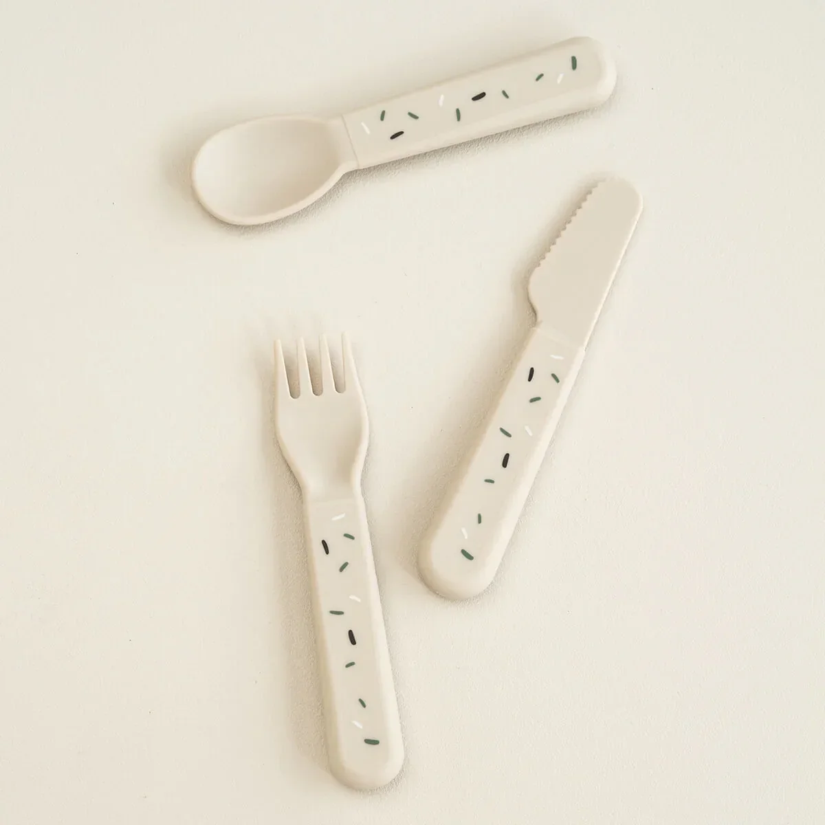 Done by Deer® Foodie cutlery set Happy Dots Sand - Image 5