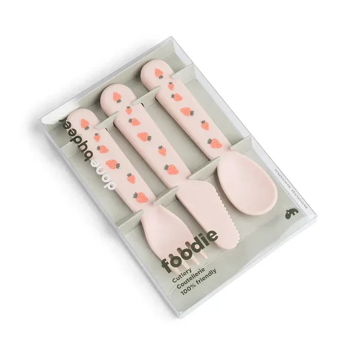 Done by Deer® Foodie cutlery set Tiny farm Powder - Image 2