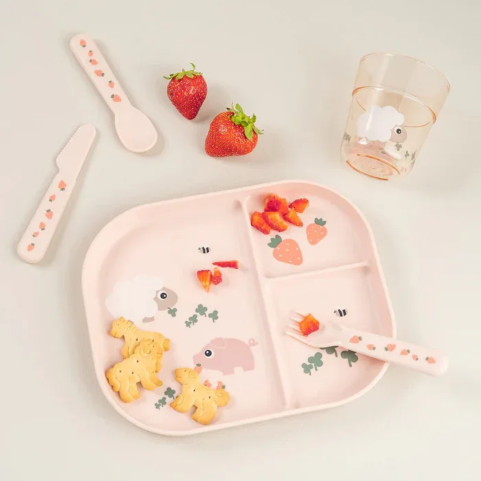 Done by Deer® Foodie cutlery set Tiny farm Powder - Image 3