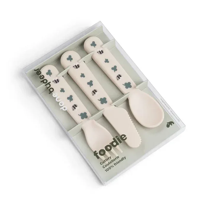 Done by Deer® Foodie cutlery set Tiny farm Sand - Image 2