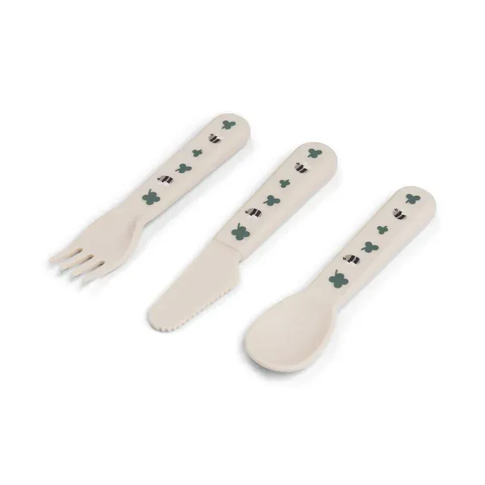 Done by Deer® Foodie cutlery set Tiny farm Sand - Image 6