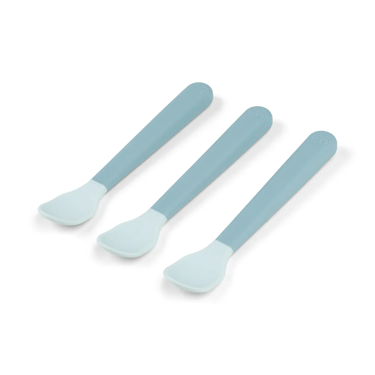 Done by Deer® Foodie Easy-grip Baby Spoon 3-pack Blue - Image 4
