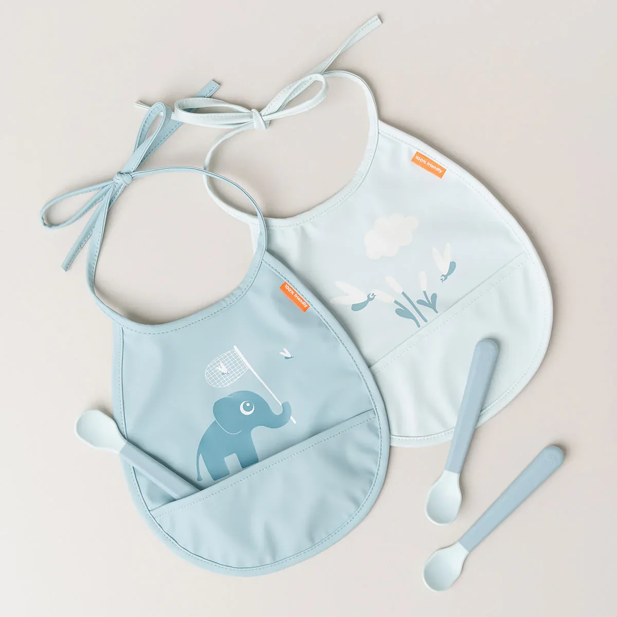 Done by Deer® Foodie Easy-grip Baby Spoon 3-pack Blue - Image 5