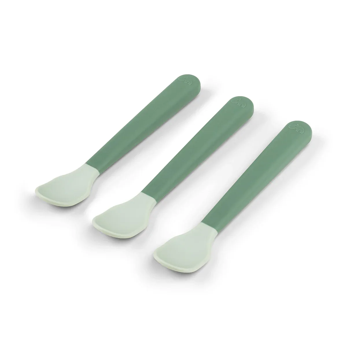 Done by Deer® Foodie Easy-grip Baby Spoon 3-pack Green - Image 2