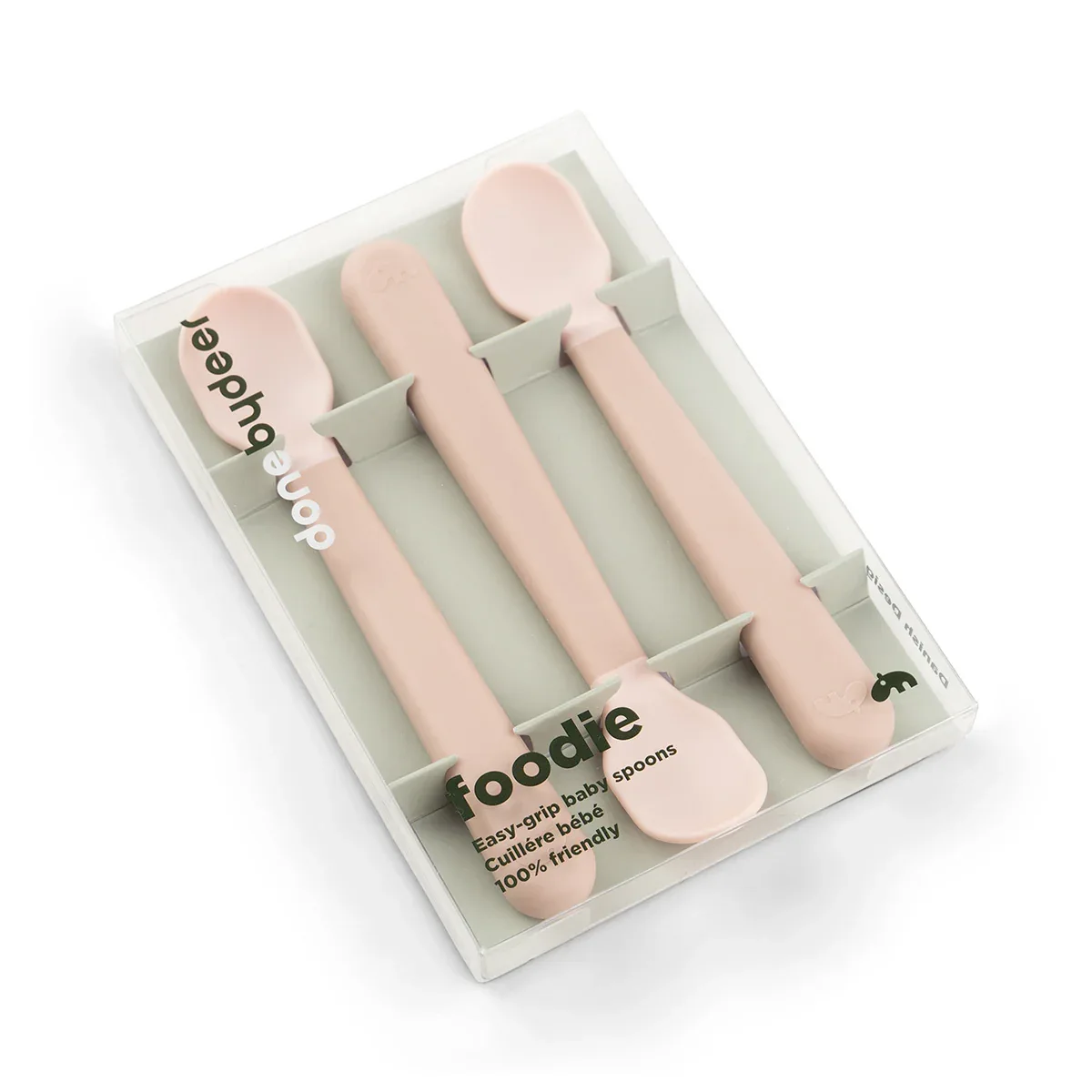 Done by Deer® Foodie Easy-grip Baby Spoon 3-pack Powder - Image 2