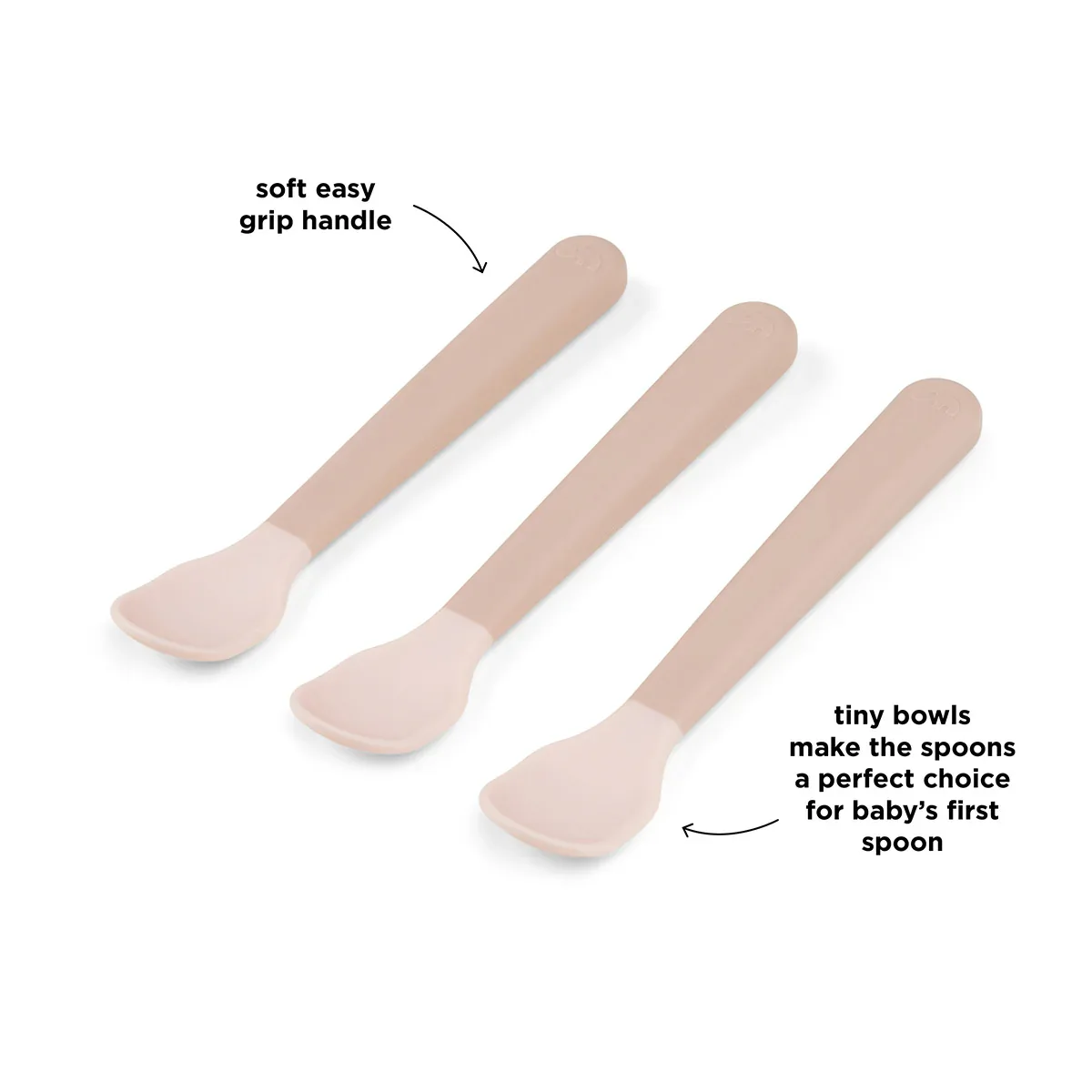 Done by Deer® Foodie Easy-grip Baby Spoon 3-pack Powder - Image 4