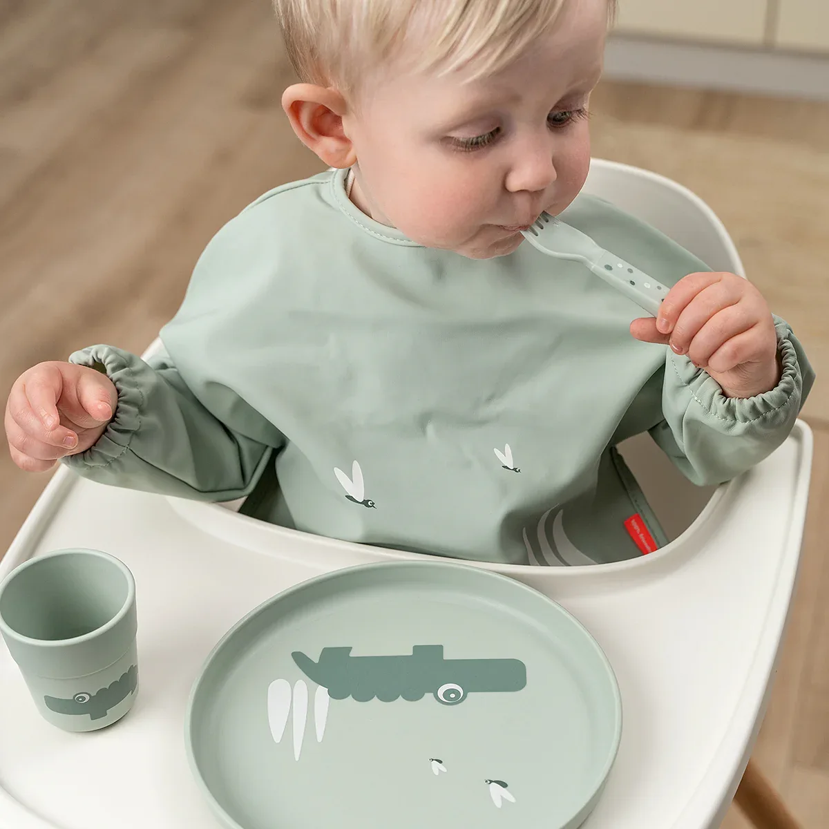 Done by Deer® Foodie Plate Croco Green - Image 4