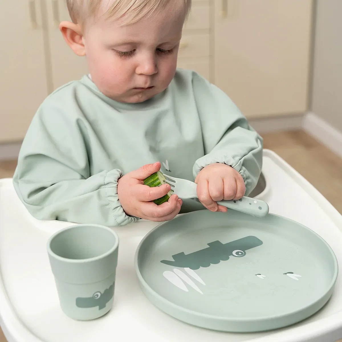 Done by Deer® Foodie Plate Croco Green - Image 5
