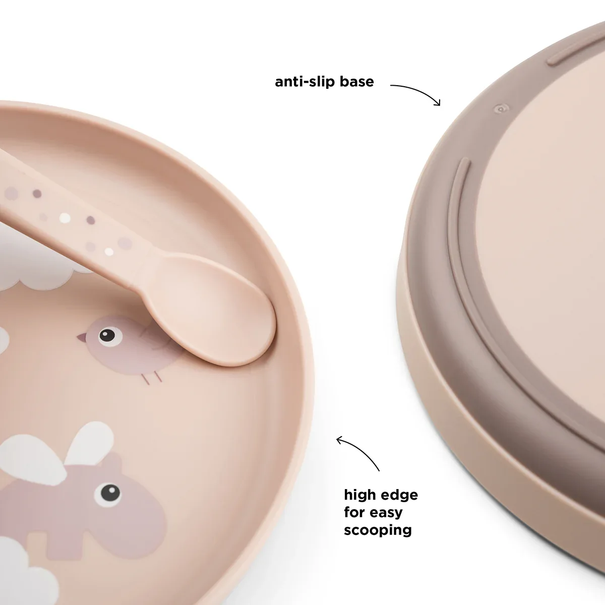 Done by Deer® Foodie Plate Happy Clouds Powder - Image 3