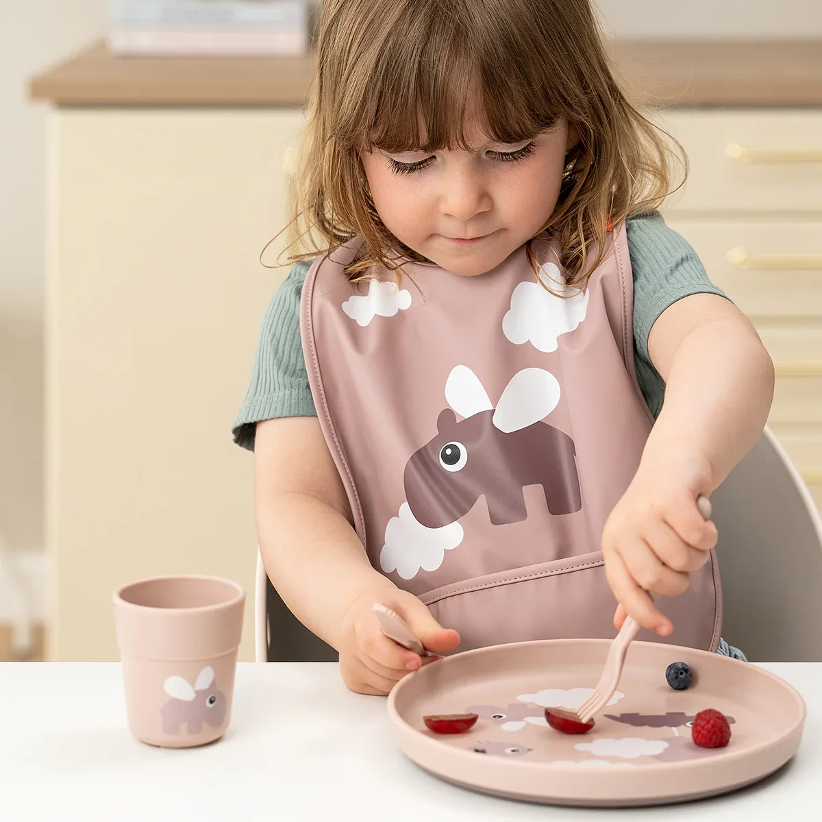 Done by Deer® Foodie Plate Happy Clouds Powder - Image 4